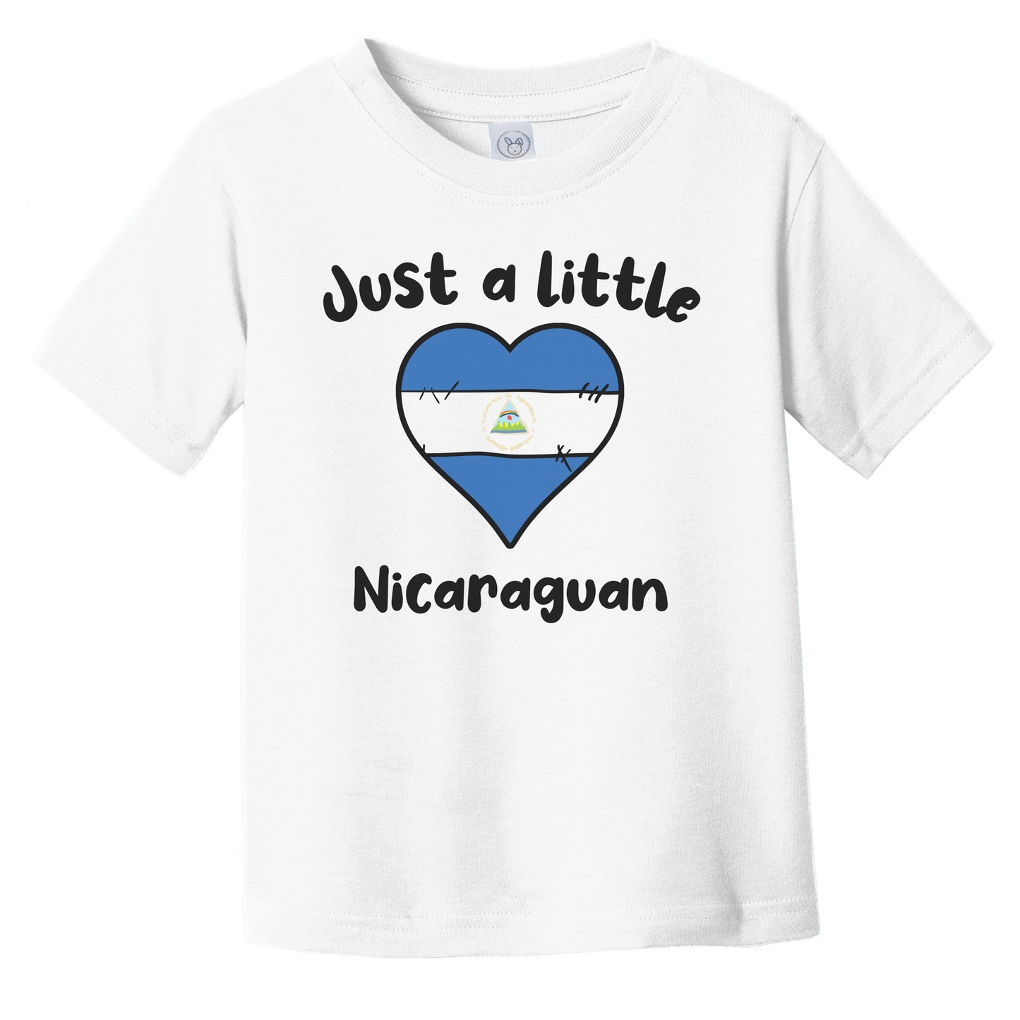 Just A Little Nicaraguan Cute Nicaragua Flag Heart Infant Toddler T-Shirt