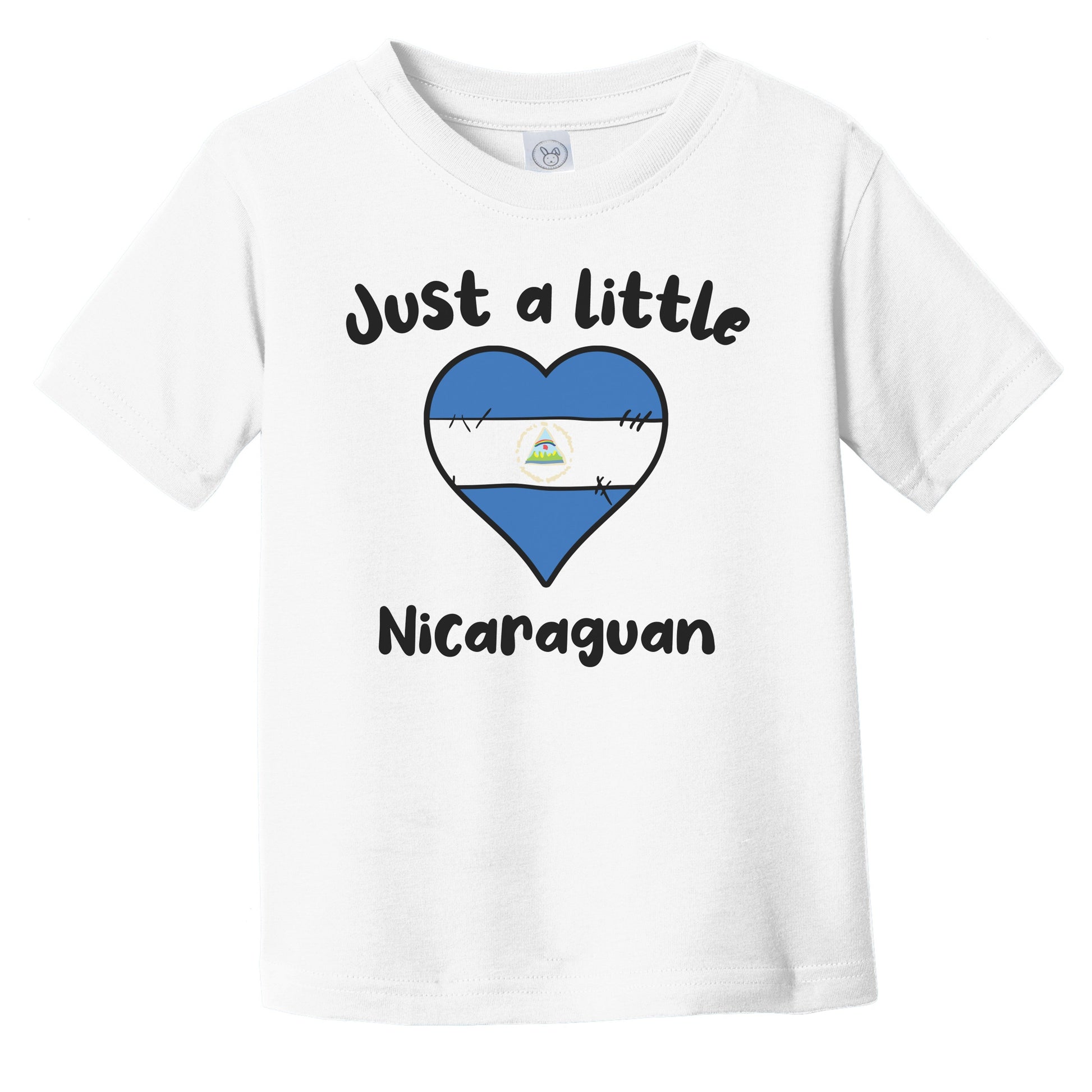 Just A Little Nicaraguan Cute Nicaragua Flag Heart Infant Toddler T-Shirt