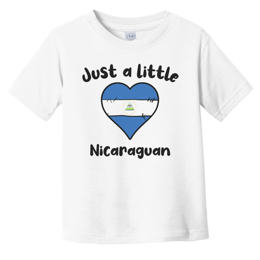 Just A Little Nicaraguan Cute Nicaragua Flag Heart Infant Toddler T-Shirt