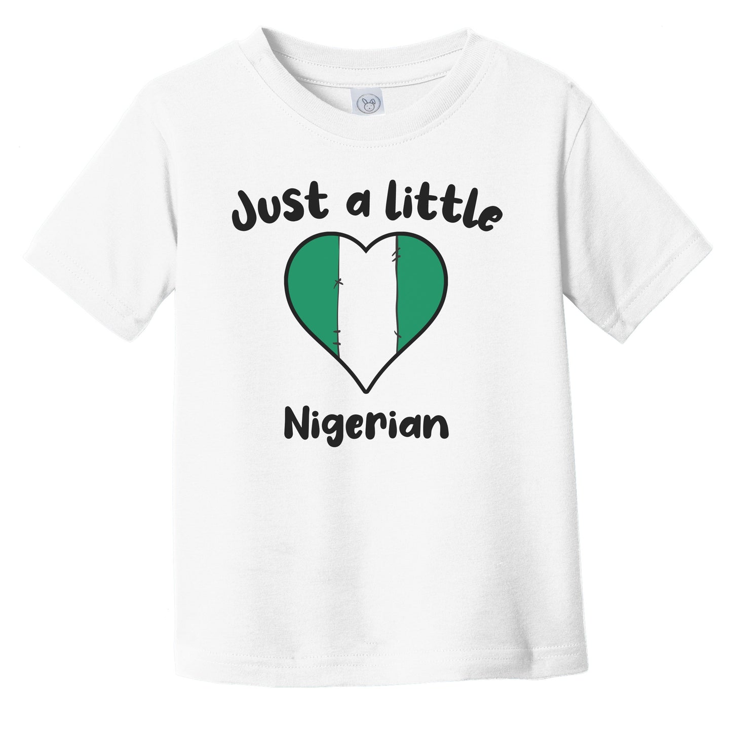 Just A Little Nigerian Cute Nigeria Flag Heart Infant Toddler T-Shirt