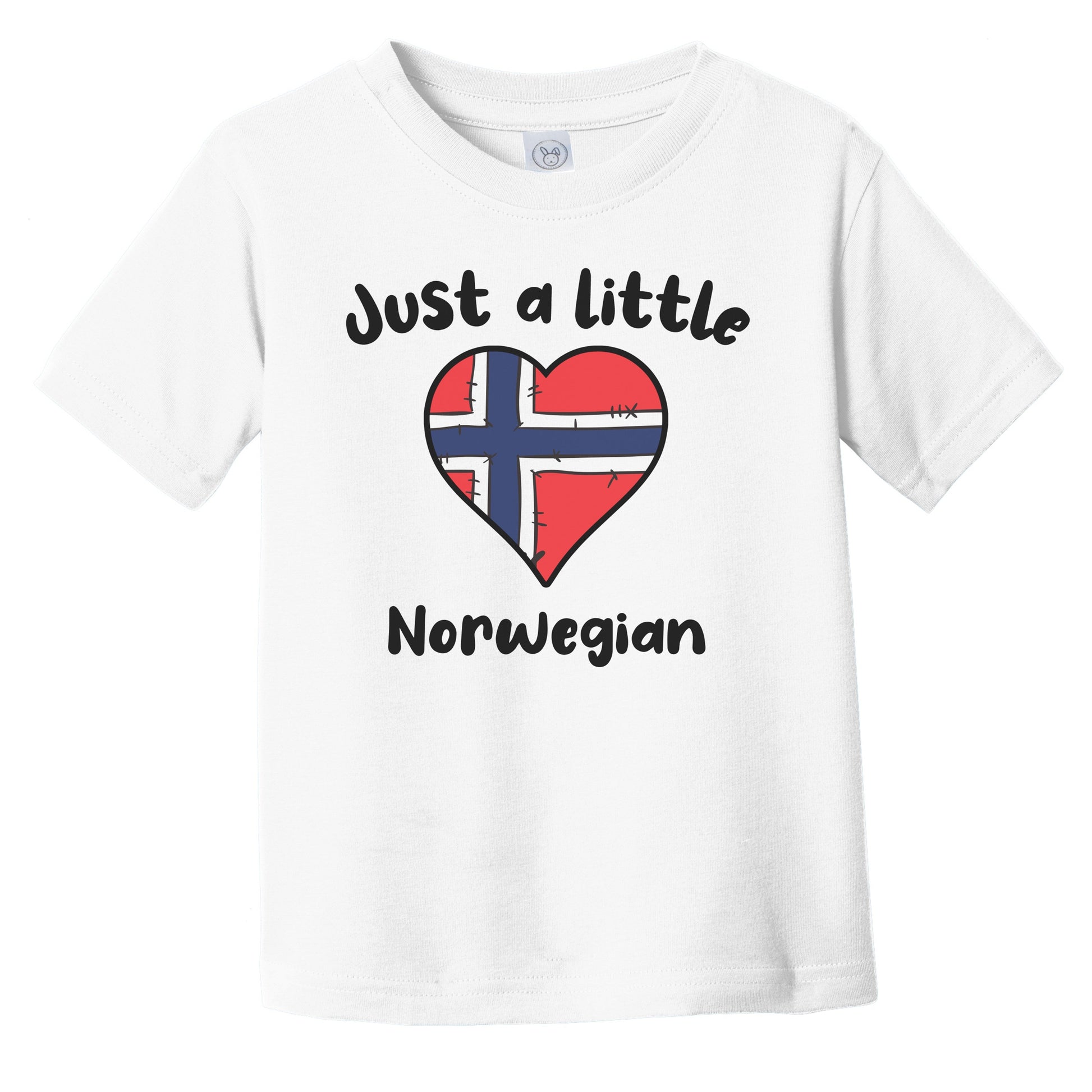 Just A Little Norwegian Cute Norway Flag Heart Infant Toddler T-Shirt