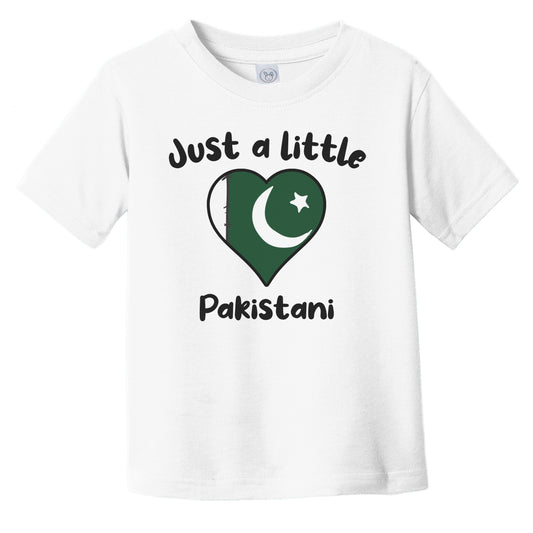 Just A Little Pakistani Cute Pakistan Flag Heart Infant Toddler T-Shirt