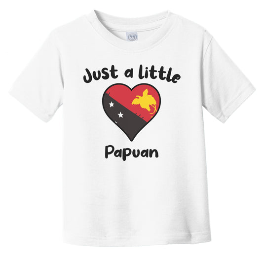 Just A Little Papuan Cute Papua New Guinea Flag Heart Infant Toddler T-Shirt