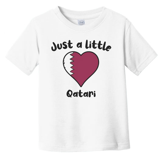 Just A Little Qatari Cute Qatar Flag Heart Infant Toddler T-Shirt
