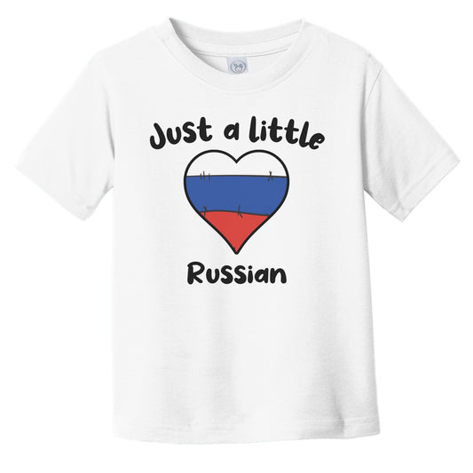 Just A Little Russian Cute Russia Flag Heart Infant Toddler T-Shirt