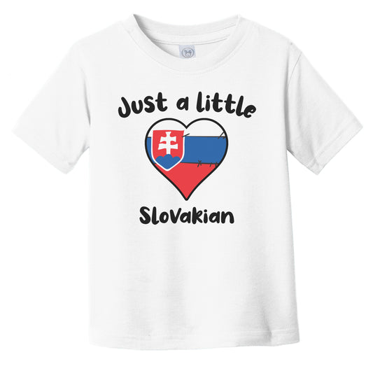 Just A Little Slovakian Cute Slovakia Flag Heart Infant Toddler T-Shirt