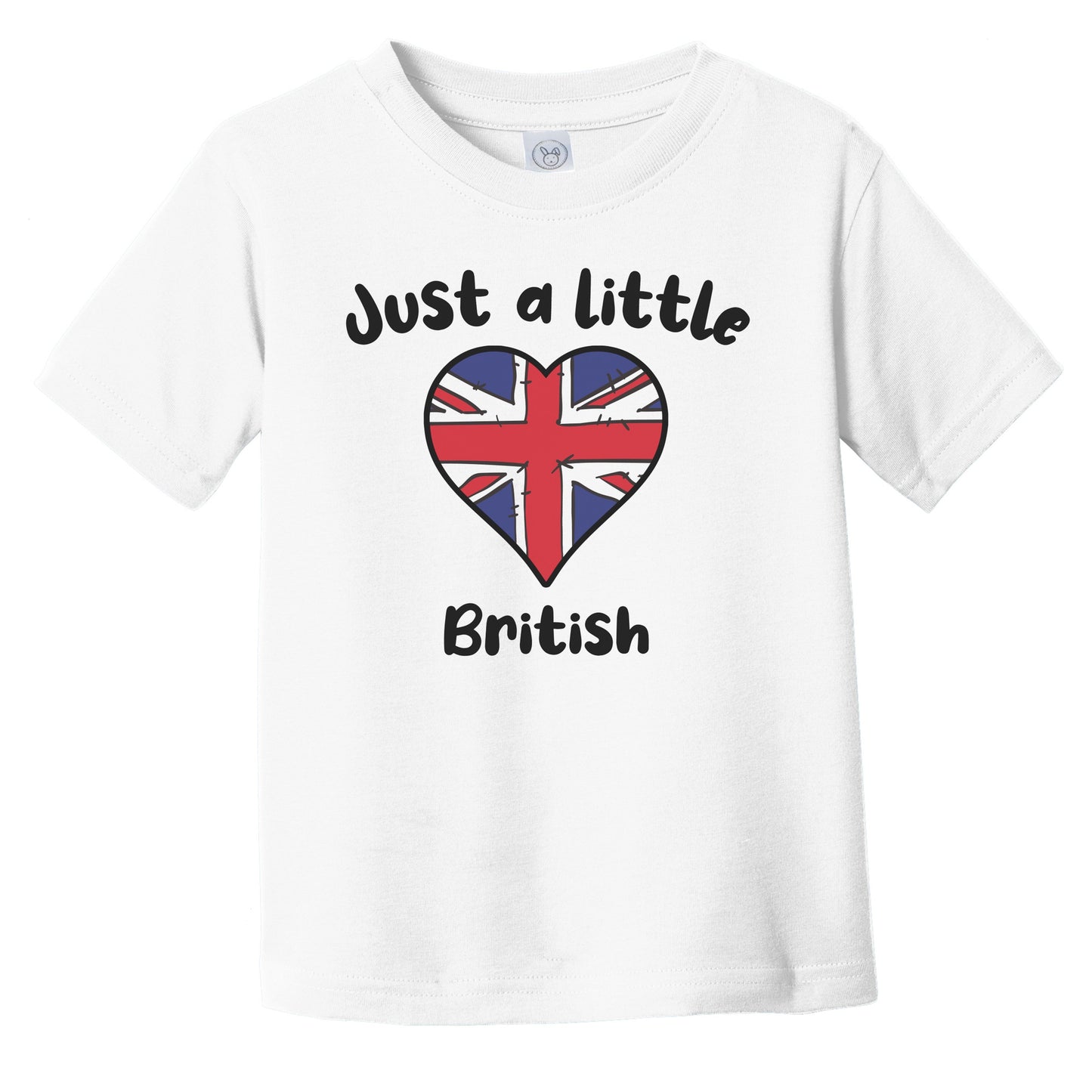 Just A Little British Cute United Kingdom Flag Heart Infant Toddler T-Shirt