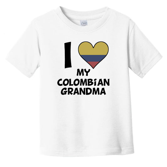 I Heart My Colombian Grandma Colombia Flag Infant Toddler T-Shirt