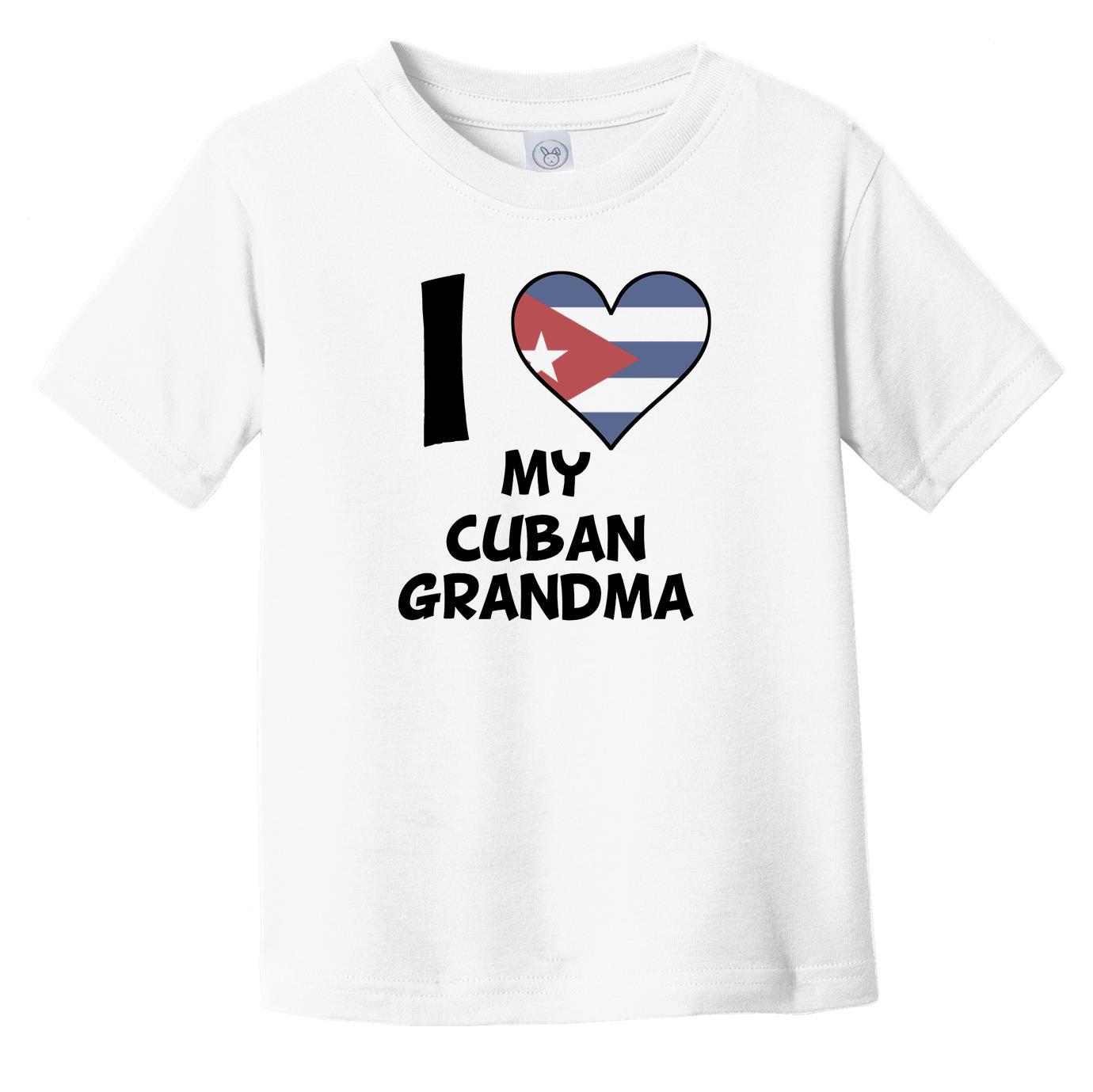 I Heart My Cuban Grandma Cuba Flag Infant Toddler T-Shirt