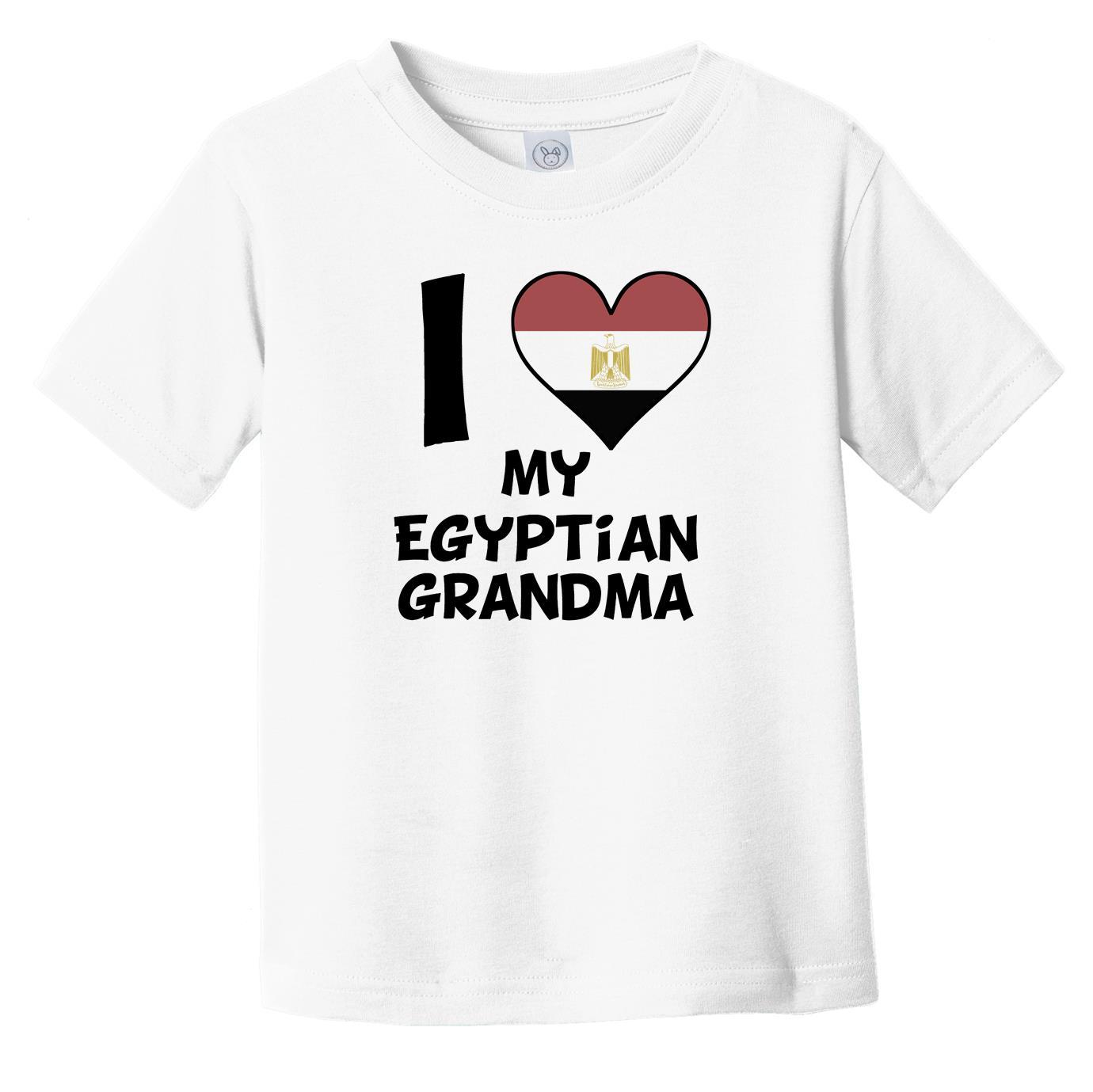 I Heart My Egyptian Grandma Egypt Flag Infant Toddler T-Shirt