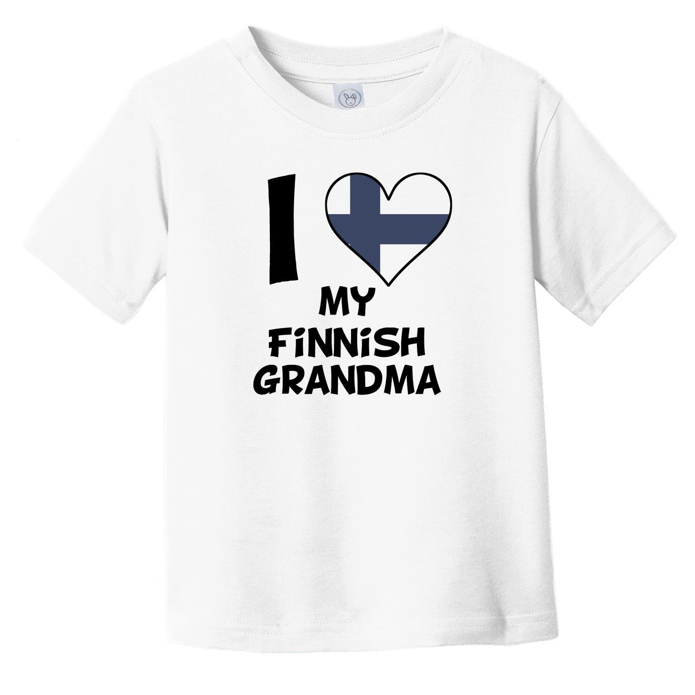 I Heart My Finnish Grandma Finland Flag Infant Toddler T-Shirt