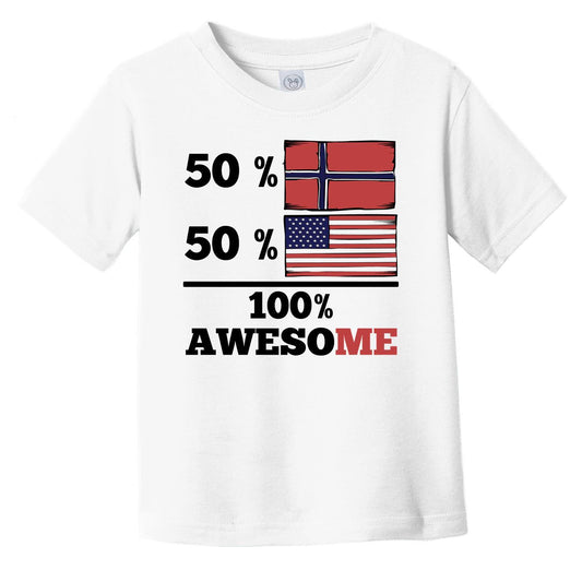 50% Scandinavian 50% American 100% Awesome Infant Toddler T-Shirt