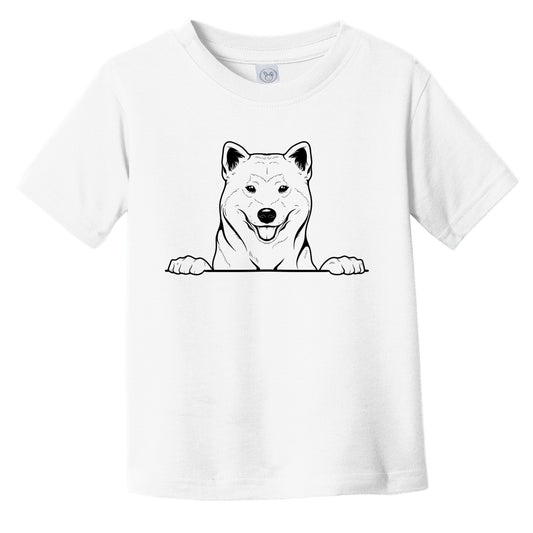 Akita Dog Breed Drawing Cute Infant Toddler T-Shirt