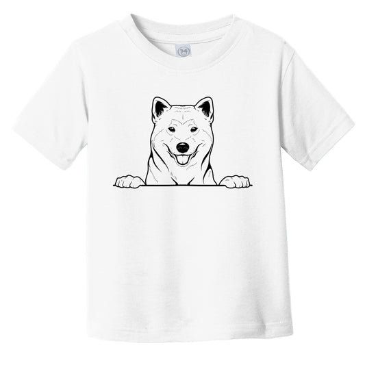 Akita Dog Breed Drawing Cute Infant Toddler T-Shirt