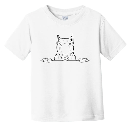 Bull Terrier Dog Breed Drawing Cute Infant Toddler T-Shirt
