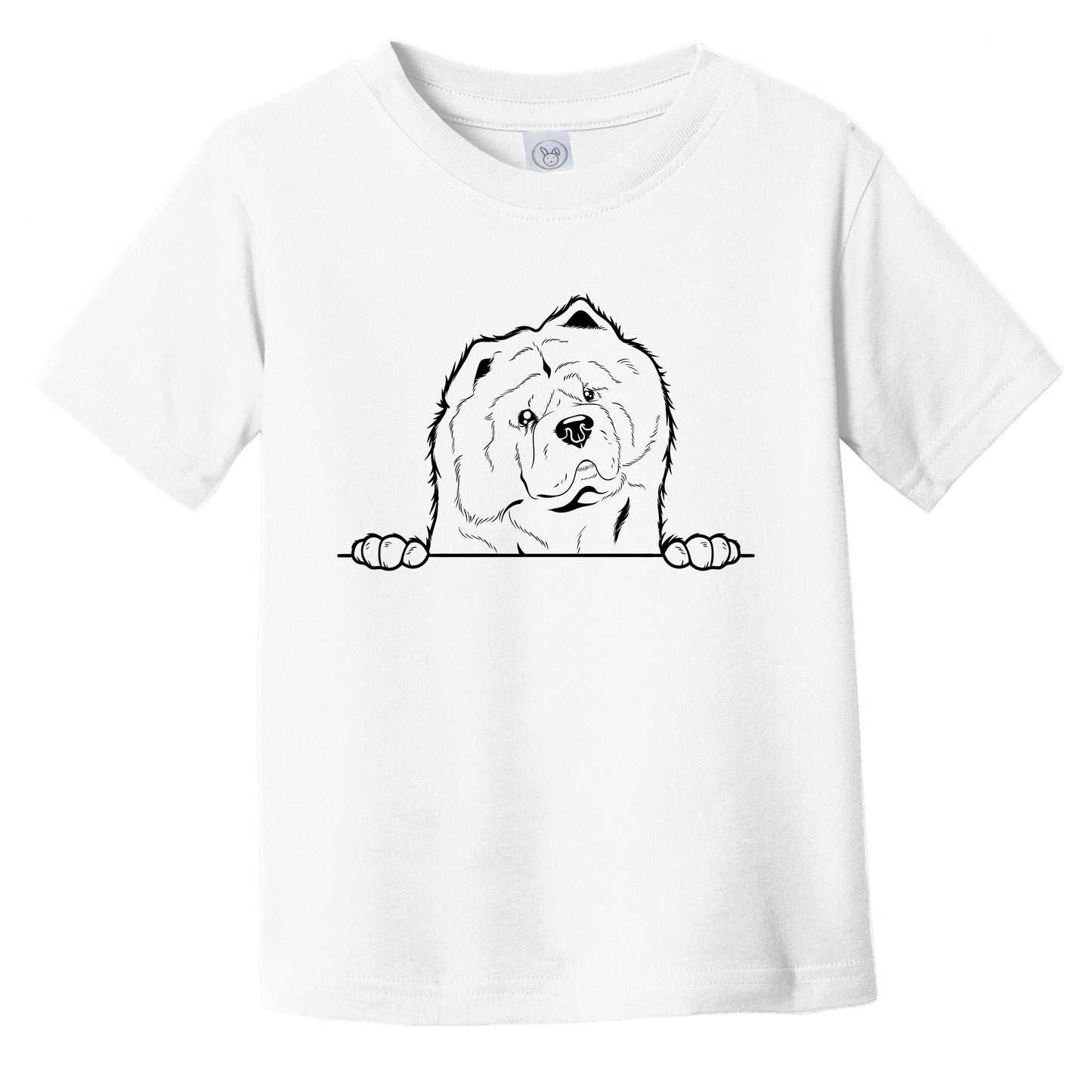 Chow Chow Dog Breed Drawing Cute Infant Toddler T-Shirt