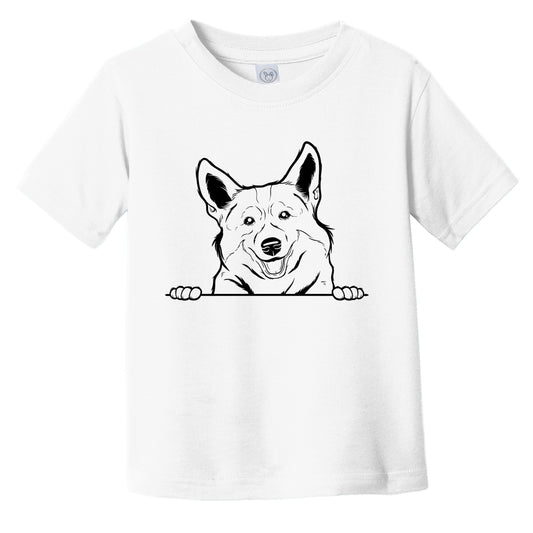 Corgi Dog Breed Drawing Cute Infant Toddler T-Shirt