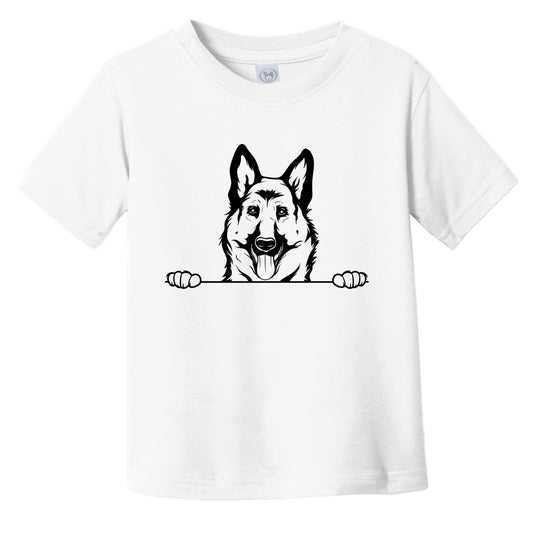 German Shepherd Dog Breed Drawing Cute Infant Toddler T-Shirt