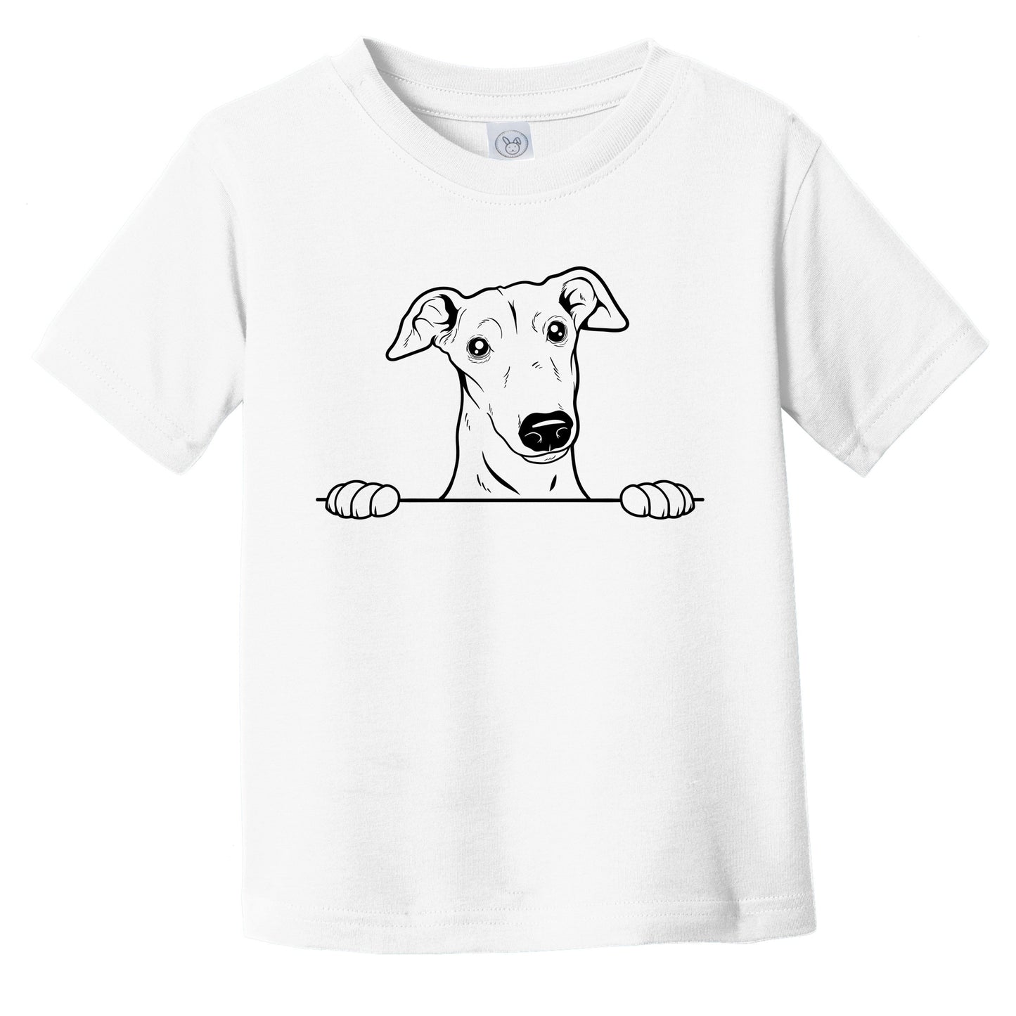 Greyhound Dog Breed Drawing Cute Infant Toddler T-Shirt