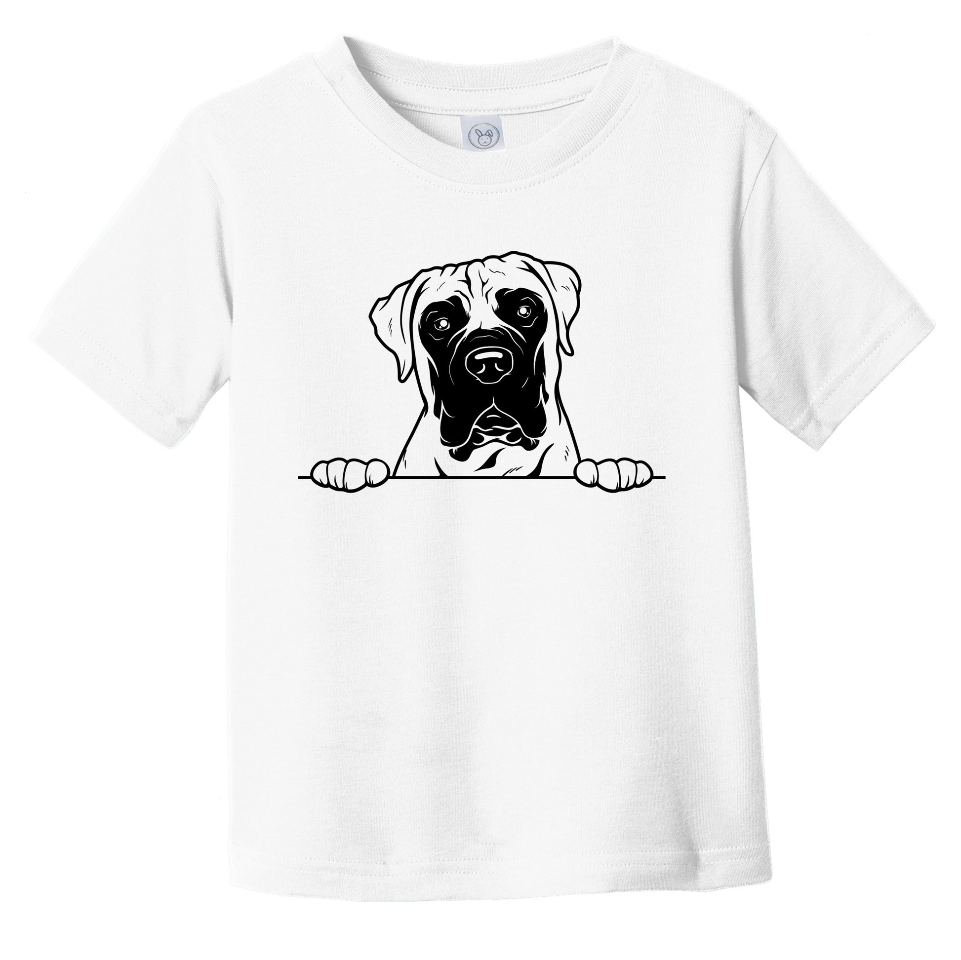 Mastiff Dog Breed Drawing Cute Infant Toddler T-Shirt