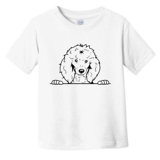 Poodle Dog Breed Drawing Cute Infant Toddler T-Shirt