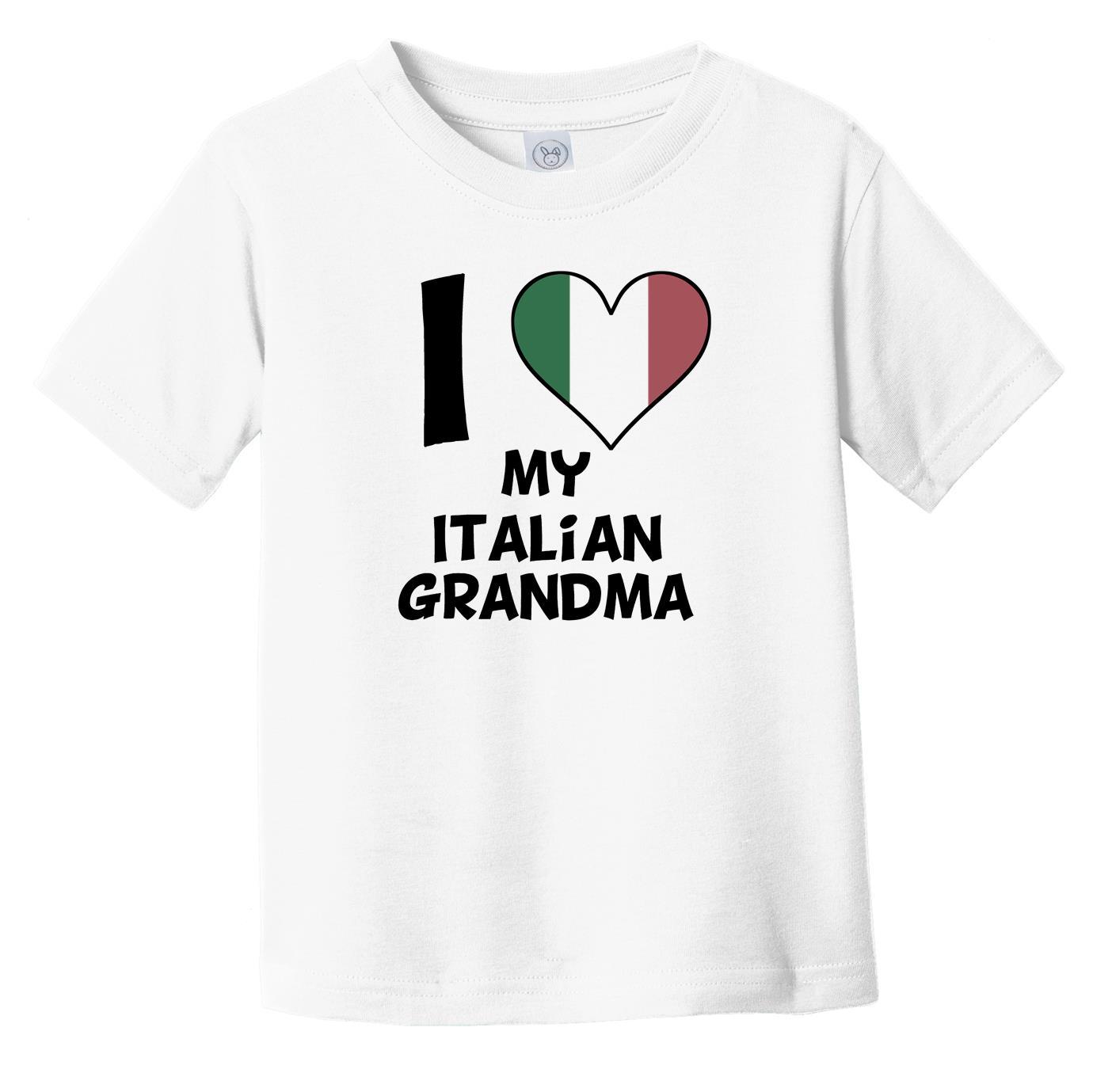 I Heart My Italian Grandma Italy Flag Infant Toddler T-Shirt