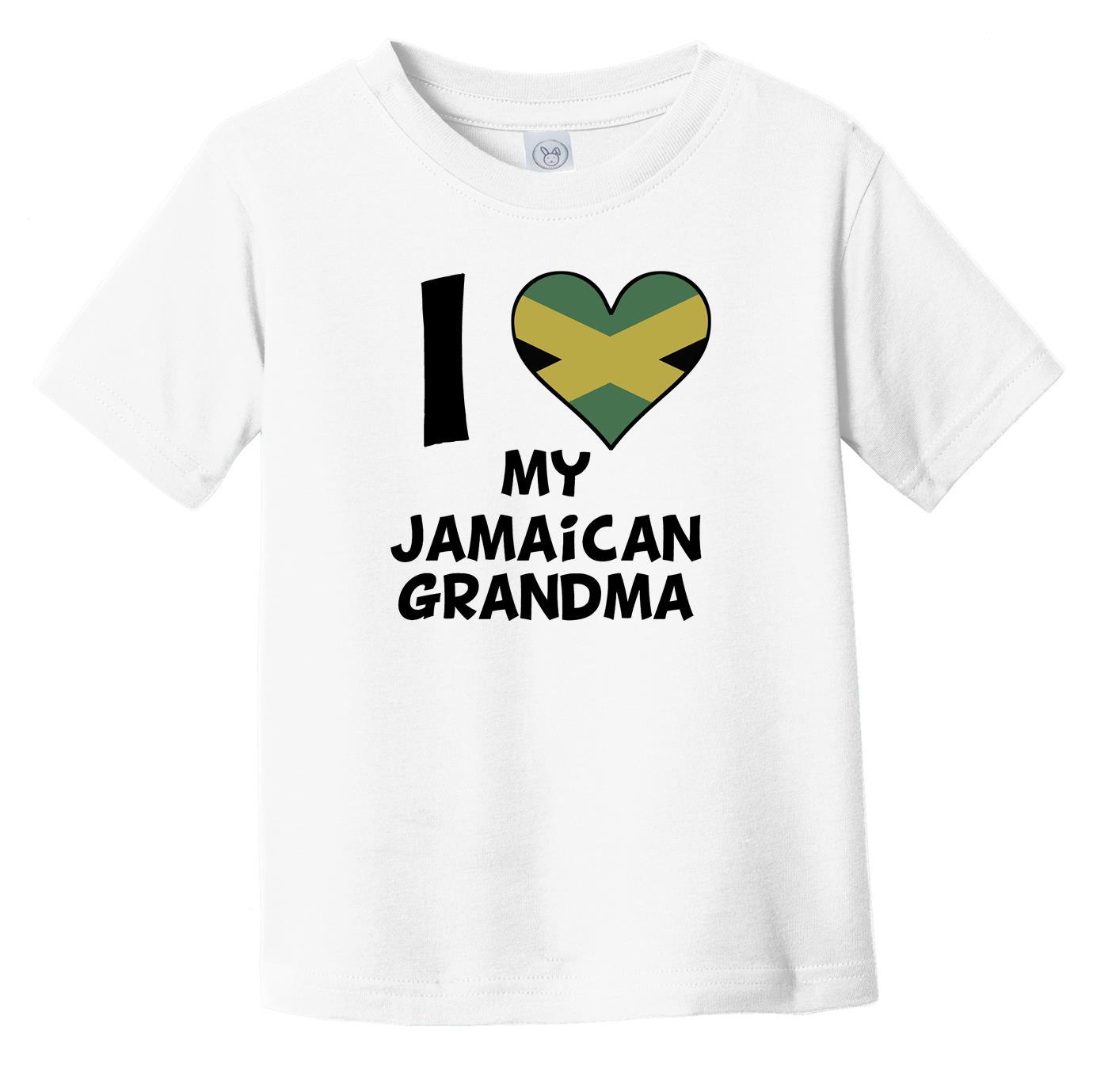 I Heart My Jamaican Grandma Jamaica Flag Infant Toddler T-Shirt