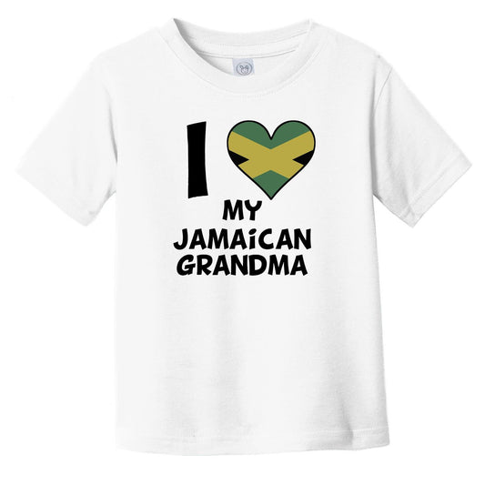 I Heart My Jamaican Grandma Jamaica Flag Infant Toddler T-Shirt