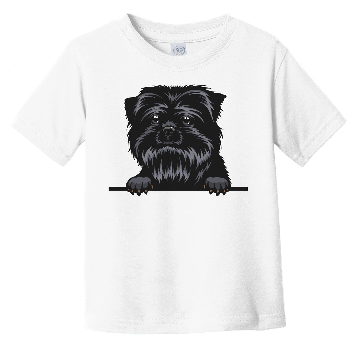 Affenpinscher Dog Breed Popping Up Cute Infant Toddler T-Shirt