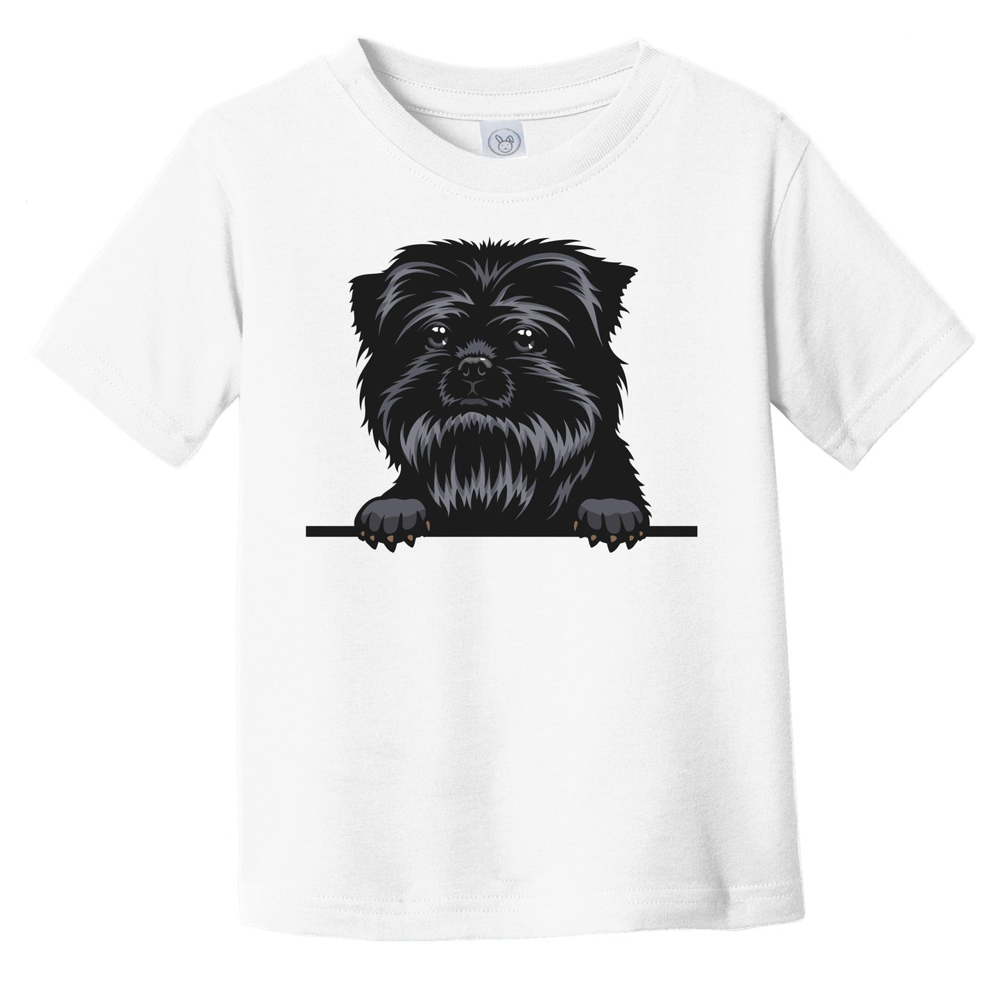 Affenpinscher Dog Breed Popping Up Cute Infant Toddler T-Shirt