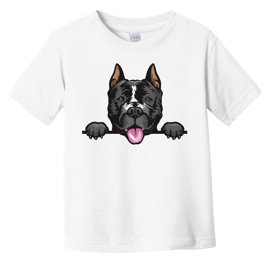 American Staffordshire Terrier Dog Breed Popping Up Cute Infant Toddler T-Shirt