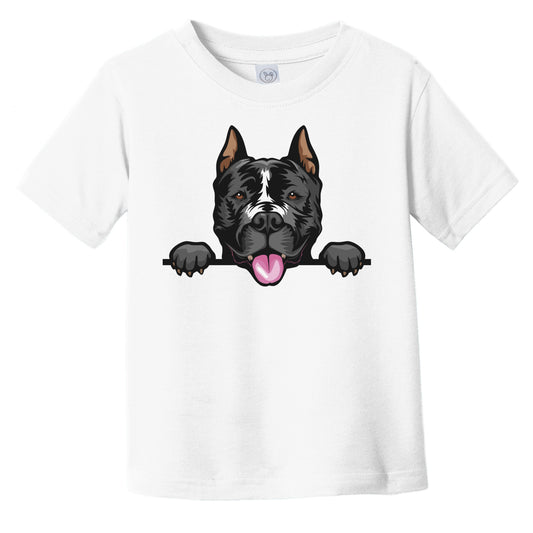 American Staffordshire Terrier Dog Breed Popping Up Cute Infant Toddler T-Shirt