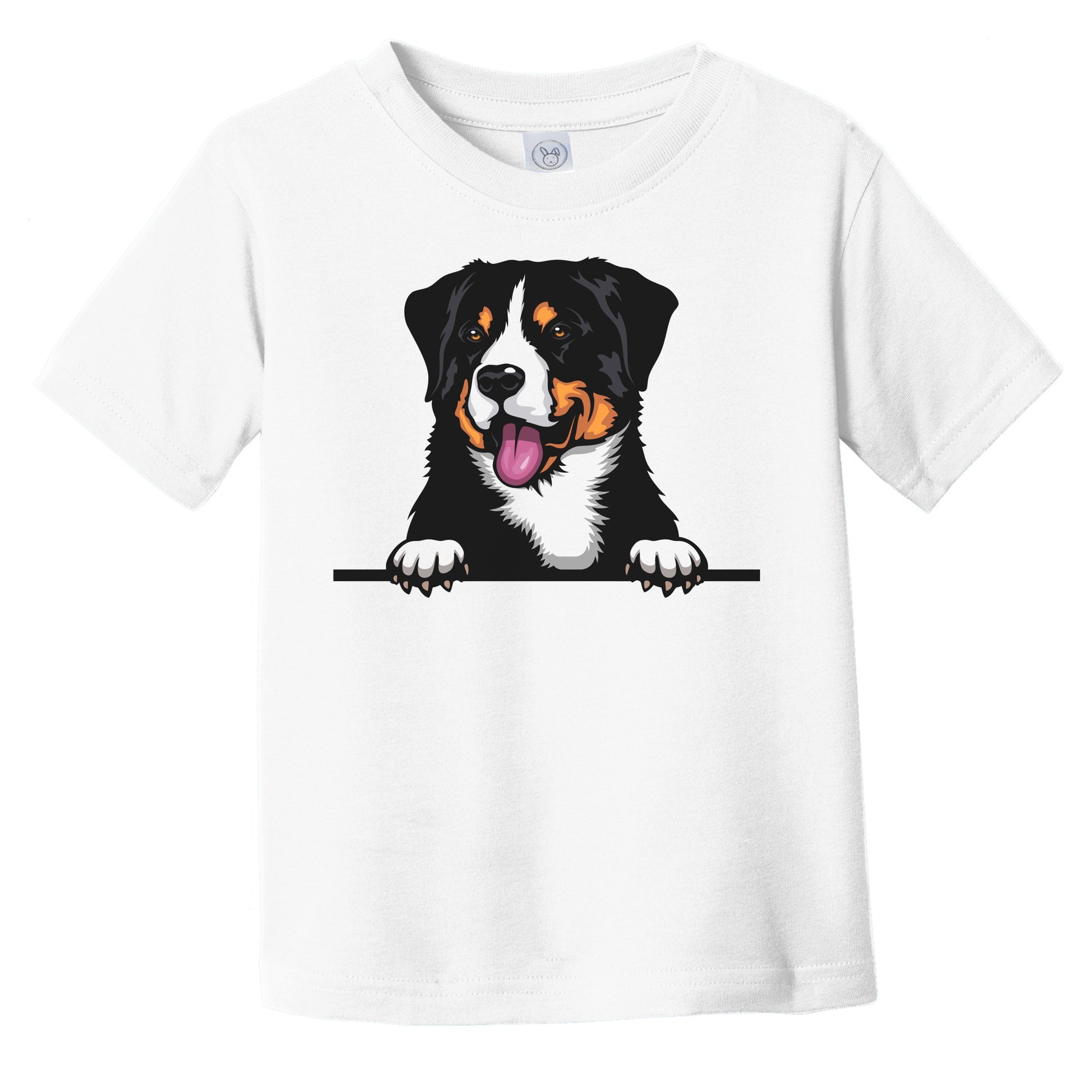 Appenzeller Sennenhund Dog Breed Popping Up Cute Infant Toddler T-Shirt