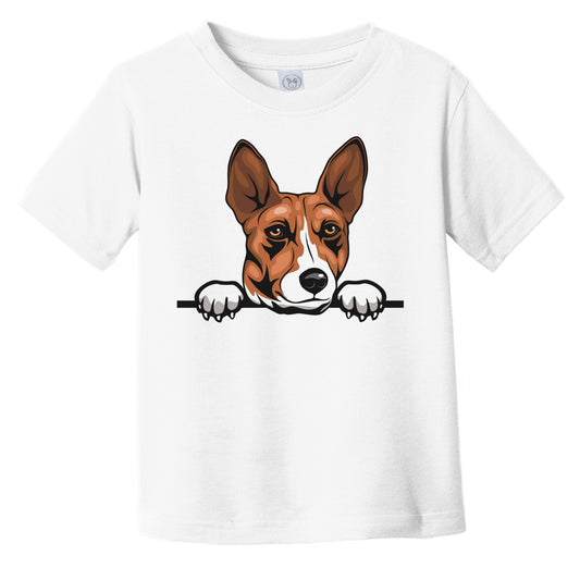 Basenji Dog Breed Popping Up Cute Infant Toddler T-Shirt