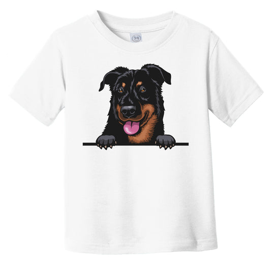 Beauceron Dog Breed Popping Up Cute Infant Toddler T-Shirt