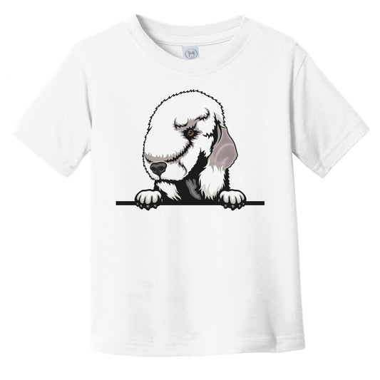 Bedlington Terrier Dog Breed Popping Up Cute Infant Toddler T-Shirt