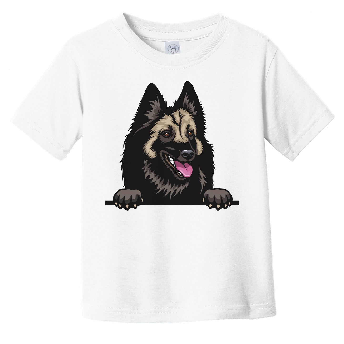 Belgian Tervuren Dog Breed Popping Up Cute Infant Toddler T-Shirt