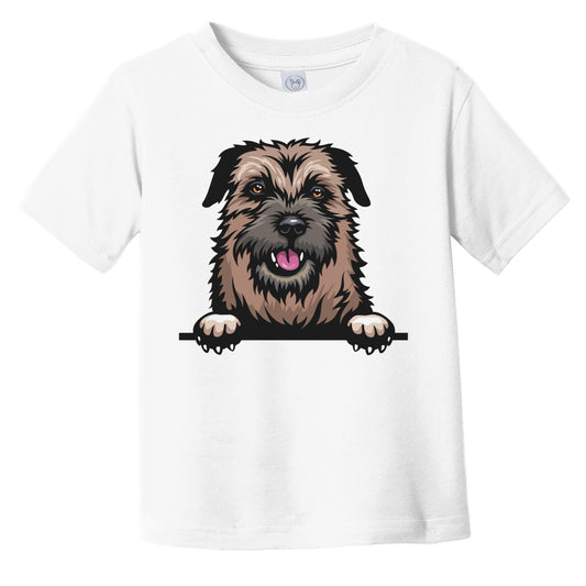 Border Terrier Dog Breed Popping Up Cute Infant Toddler T-Shirt