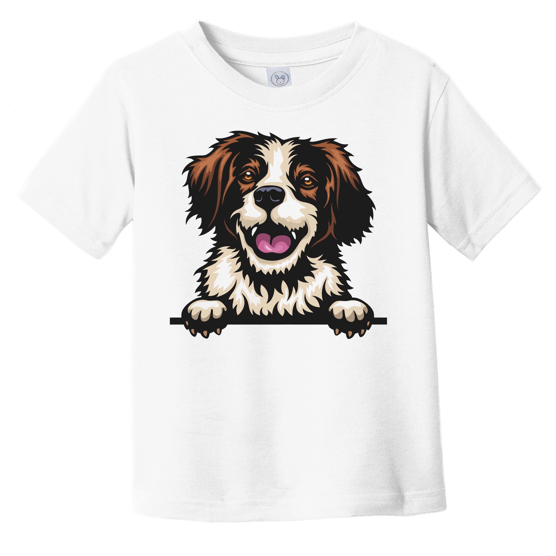 Brittany Dog Breed Popping Up Cute Infant Toddler T-Shirt
