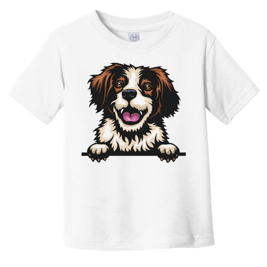 Brittany Dog Breed Popping Up Cute Infant Toddler T-Shirt