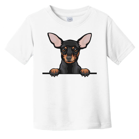 Short Haired Chihuahua Dog Breed Popping Up Cute Infant Toddler T-Shirt v4