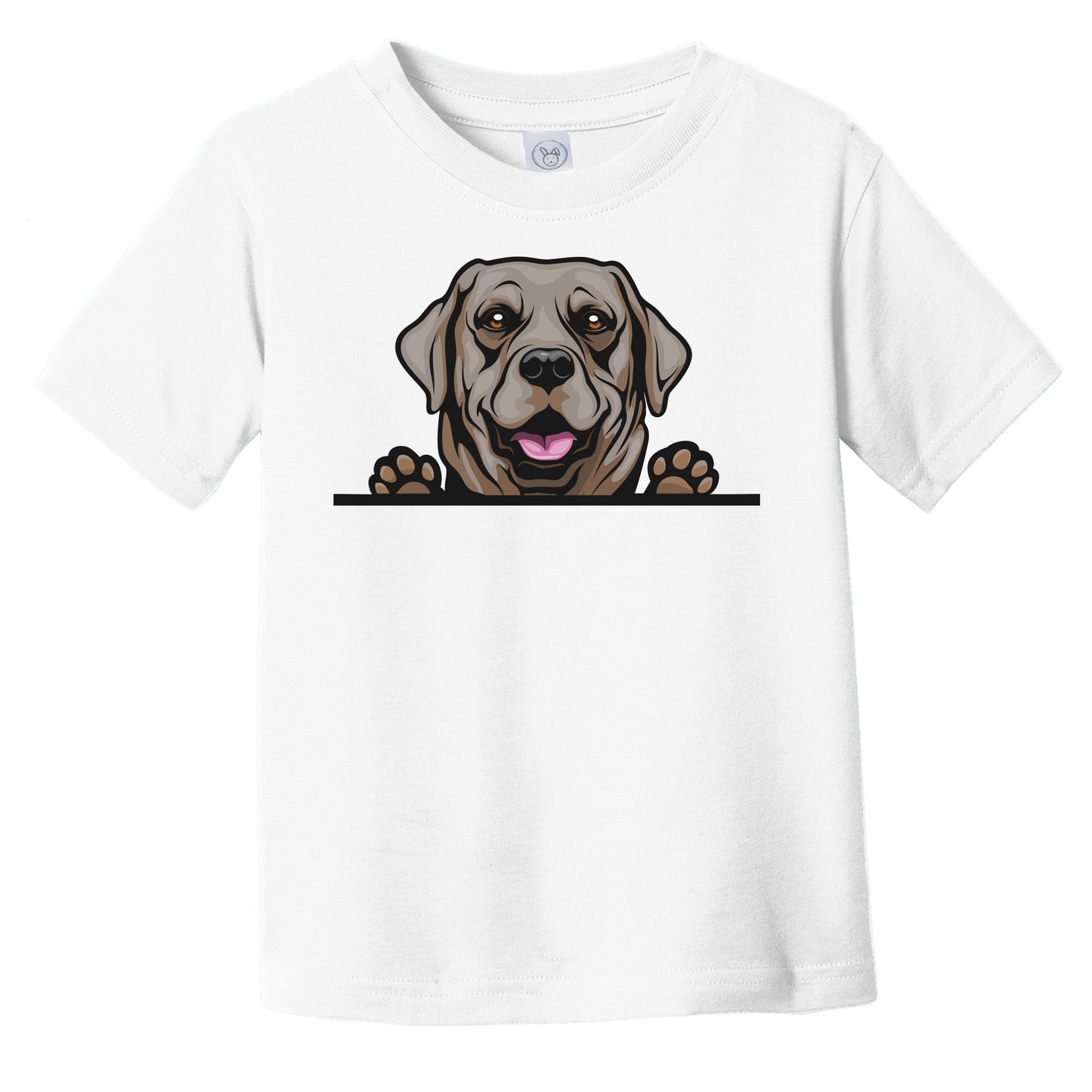 Chocolate Lab Dog Breed Popping Up Cute Infant Toddler T-Shirt