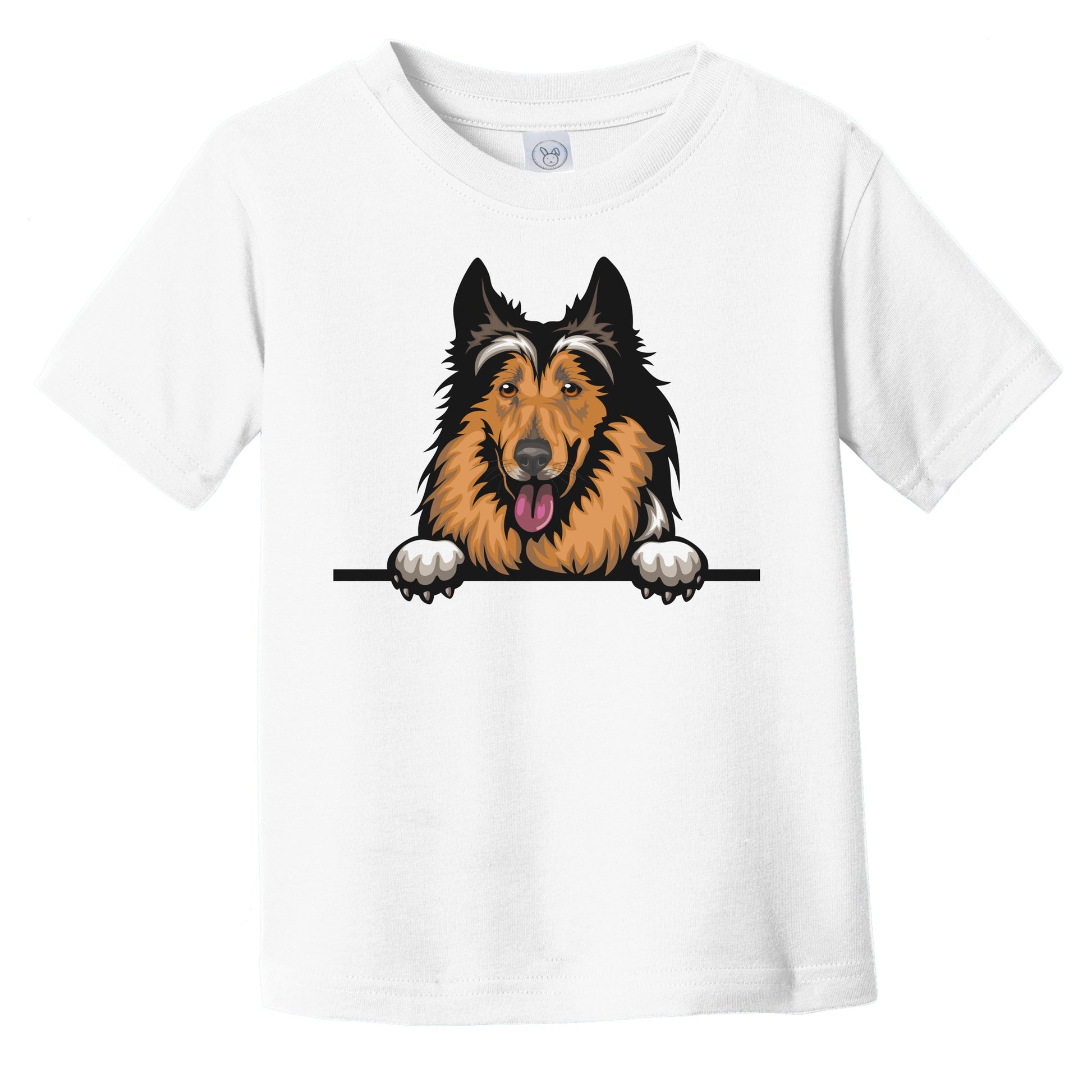 Collie Dog Breed Popping Up Cute Infant Toddler T-Shirt