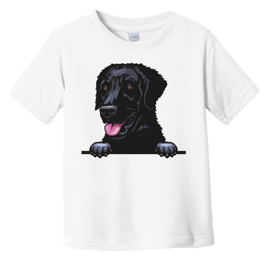 Curly-Coated Retriever Dog Breed Popping Up Cute Infant Toddler T-Shirt