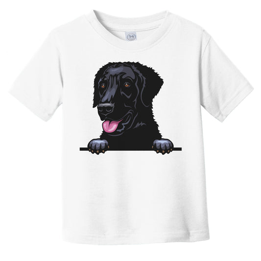 Curly-Coated Retriever Dog Breed Popping Up Cute Infant Toddler T-Shirt