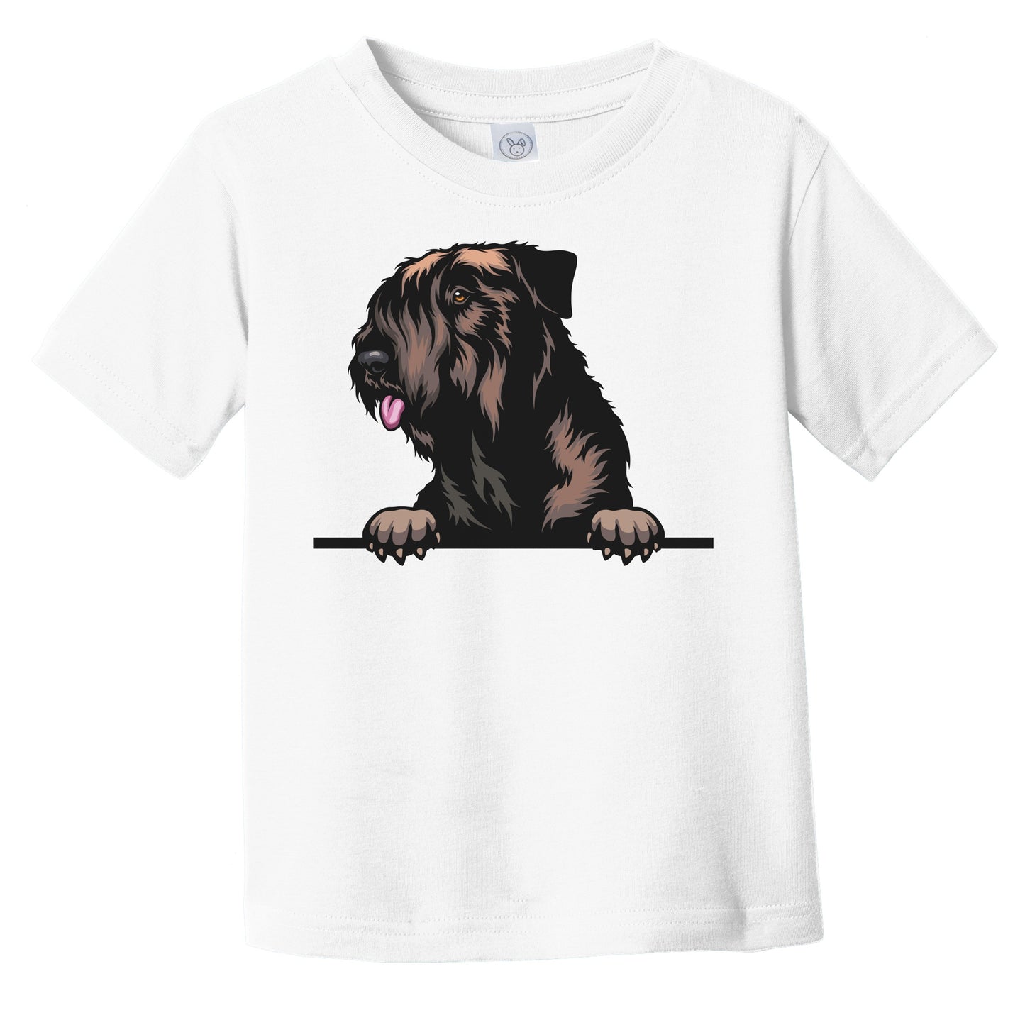 Czech Terrier Dog Breed Popping Up Cute Infant Toddler T-Shirt