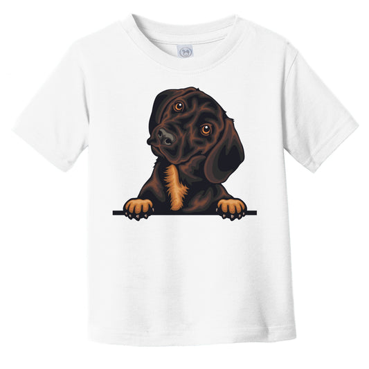 Dachshund Dog Breed Popping Up Cute Infant Toddler T-Shirt v3