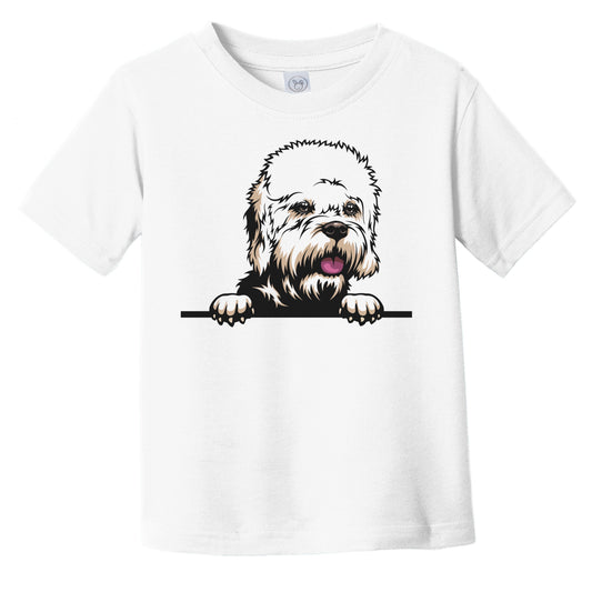 Dandie Dinmont Terrier Dog Breed Popping Up Cute Infant Toddler T-Shirt