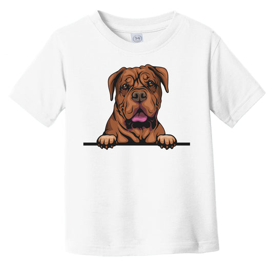 Dogue de Bordeaux Dog Breed Popping Up Cute Infant Toddler T-Shirt v2