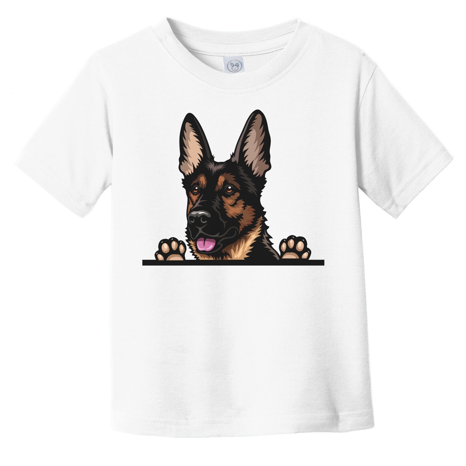 East European Shepherd Dog Breed Popping Up Cute Infant Toddler T-Shirt